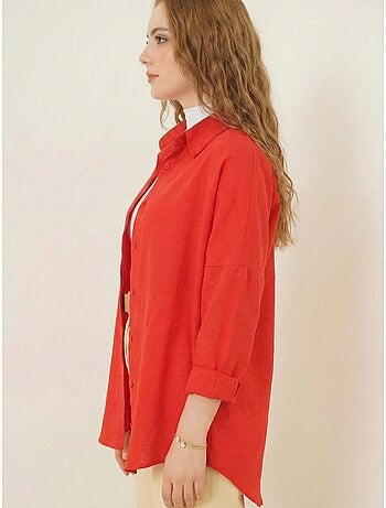 Camicia in popeline relaxed fit con chiusura a bottoni bdart