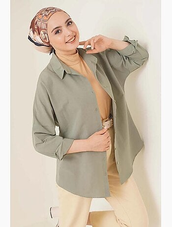 Camicia in popeline relaxed fit con chiusura a bottoni bdart