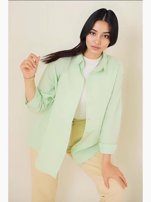 Camicia in popeline relaxed fit con chiusura a bottoni bdart - Kiabi