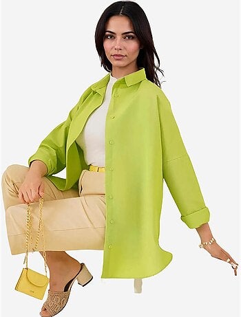 Camicia in popeline relaxed fit con chiusura a bottoni bdart