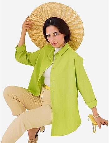 Camicia in popeline relaxed fit con chiusura a bottoni bdart