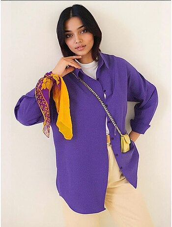 Camicia in popeline relaxed fit con chiusura a bottoni bdart