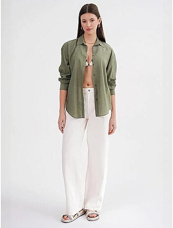 Camicia in popeline relaxed fit mixray