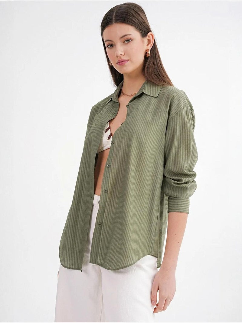 Camicia in popeline relaxed fit mixray Cachi - Kiabi