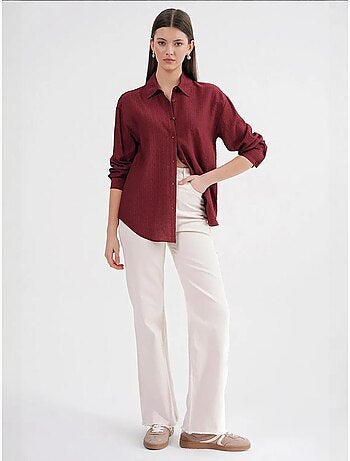 Camicia in popeline relaxed fit mixray