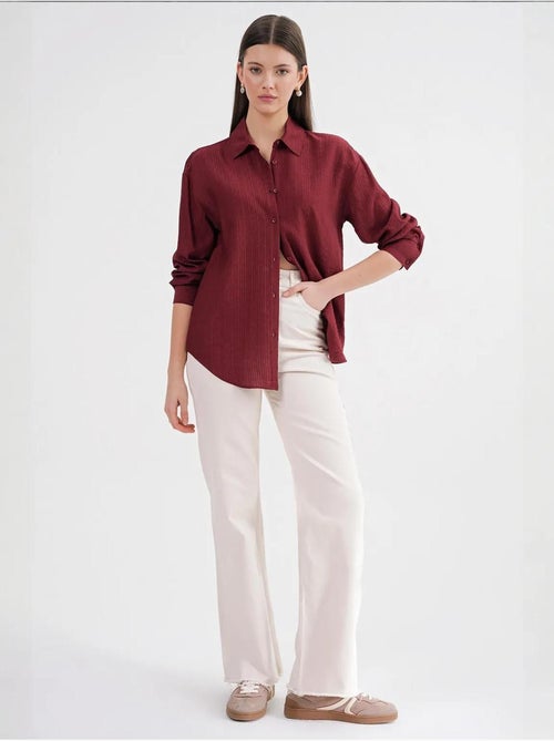 Camicia in popeline relaxed fit mixray - Kiabi Camicia in popeline relaxed fit mixray - Kiabi