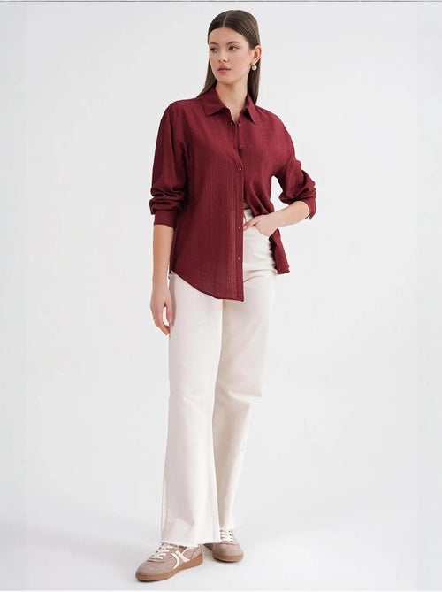 Camicia in popeline relaxed fit mixray - Kiabi Camicia in popeline relaxed fit mixray - Kiabi