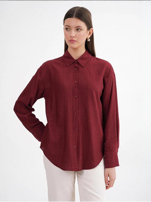 Camicia in popeline relaxed fit mixray - Kiabi Camicia in popeline relaxed fit mixray - Kiabi