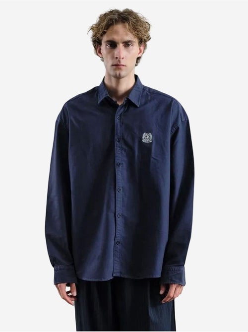Camicia in popeline ricamata con bottoni giesto - Kiabi Camicia in popeline ricamata con bottoni giesto - Kiabi