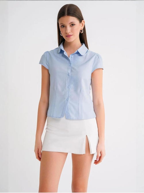 Camicia in popeline slim fit mixray - Kiabi Camicia in popeline slim fit mixray - Kiabi