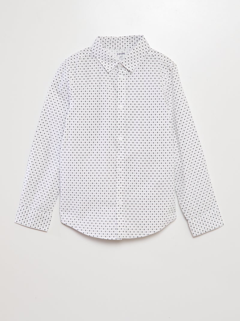 Camicia in popeline stampata BIANCO - Kiabi