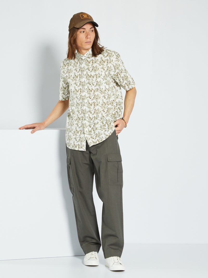 Camicia in popeline stampata BIANCO - Kiabi