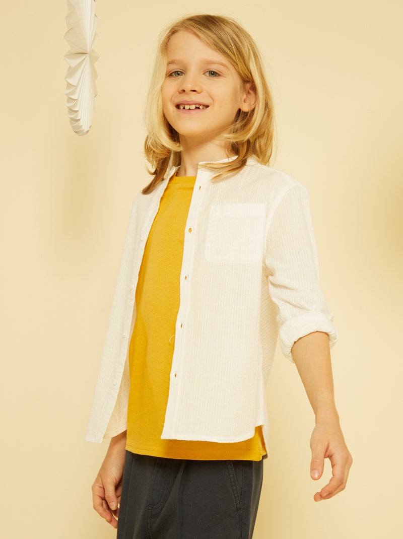 Camicia in puro cotone - Bianco - Kiabi