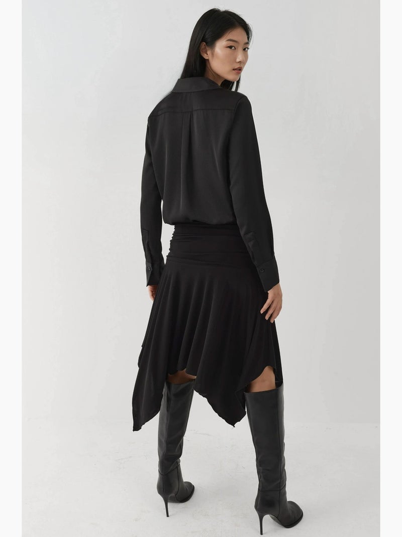 Camicia in raso a maniche lunghe hiccup Nero - Kiabi