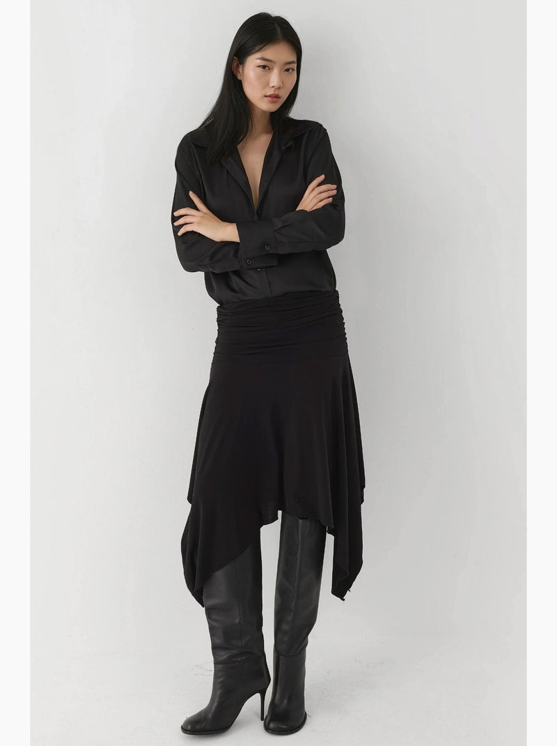 Camicia in raso a maniche lunghe hiccup Nero - Kiabi