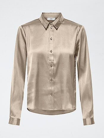 Camicia in raso con paillettes