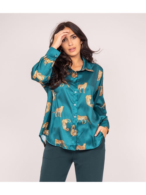 Camicia in raso con stampa ORACIO - Kiabi