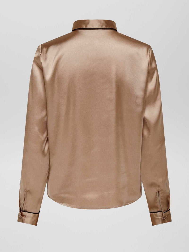 Camicia In Raso Donna Street One A344896 – Maniche Lunghe, Colletto, Effetto Lucido, Morbida Viscosa, Look Casual-chic