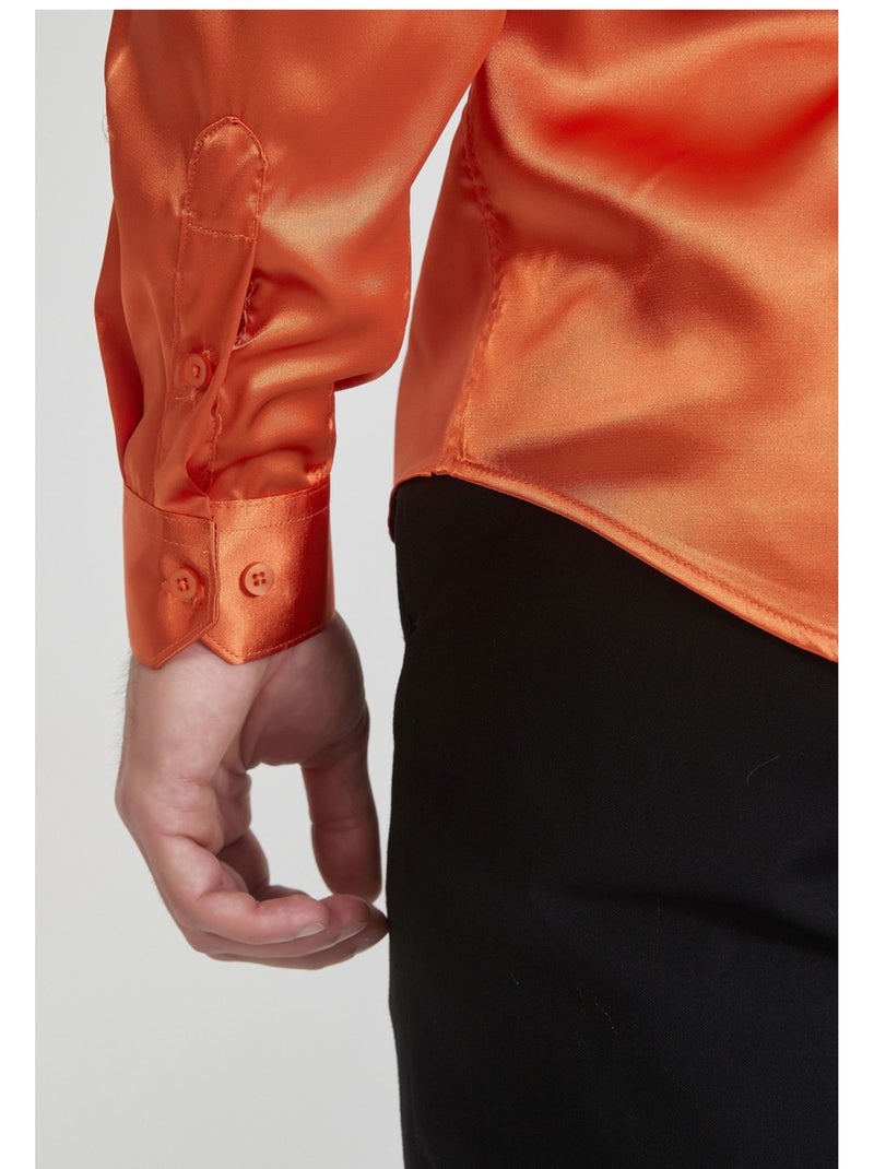 Camicia in raso Kebello Arancione - Kiabi