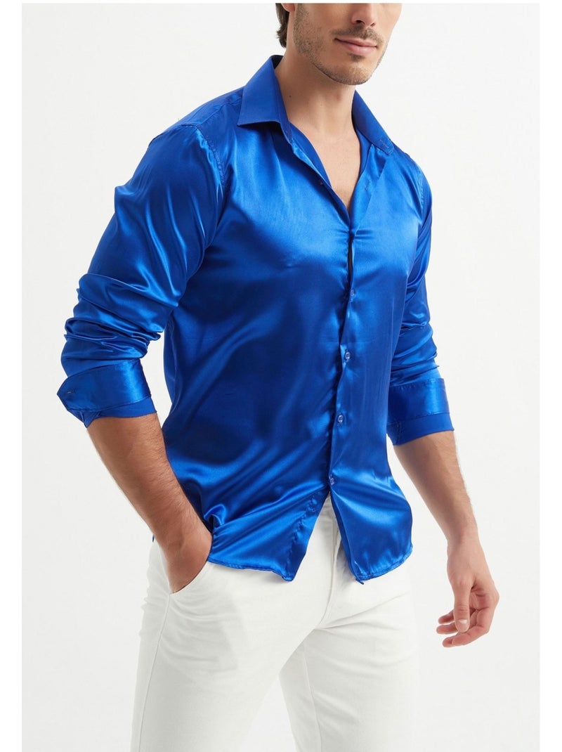 Camicia in raso Kebello Blu - Kiabi