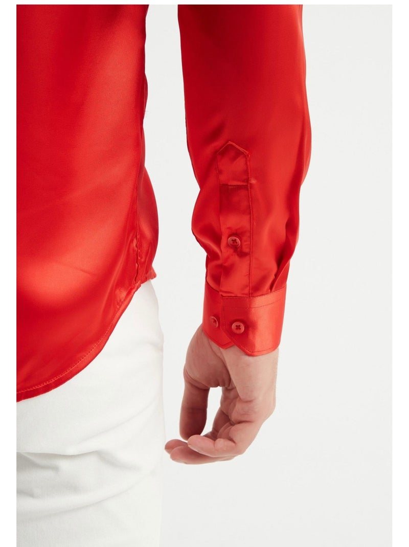 Camicia in raso Kebello Rosso - Kiabi