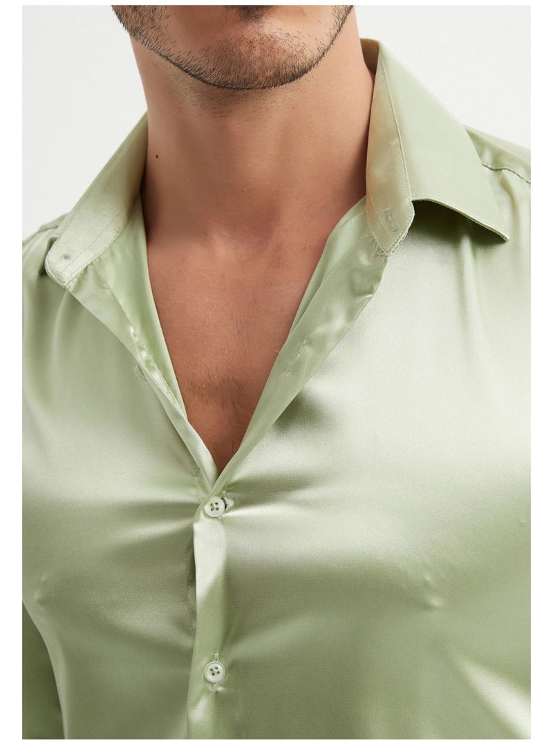 Camicia in raso Kebello Verde - Kiabi