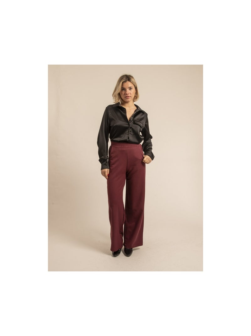 Camicia in raso OGUNE Nero - Kiabi