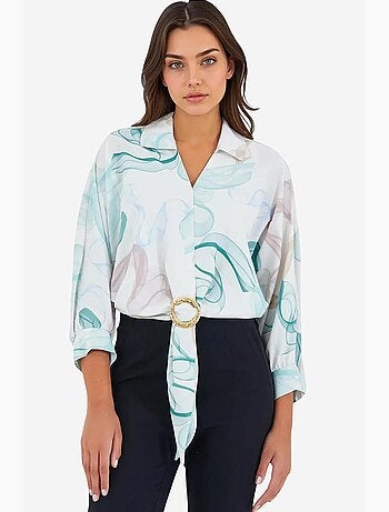 Camicia in raso oversize bdart