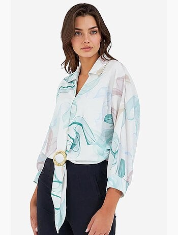 Camicia in raso oversize bdart