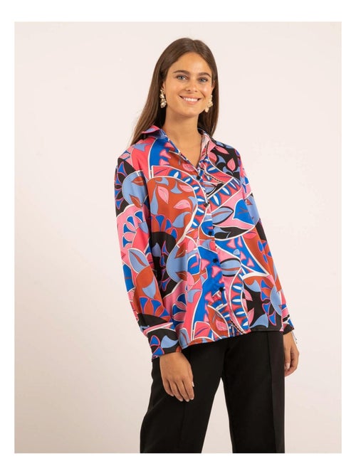Camicia in satin con motivi OLIDA - Kiabi