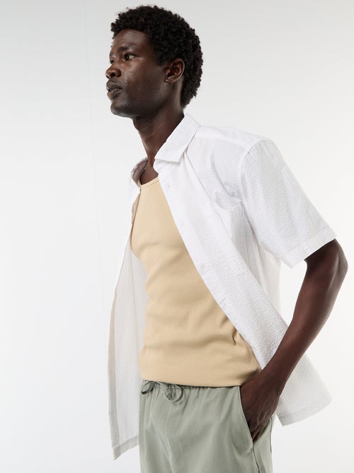 Camicia in seersucker a maniche corte - Kiabi