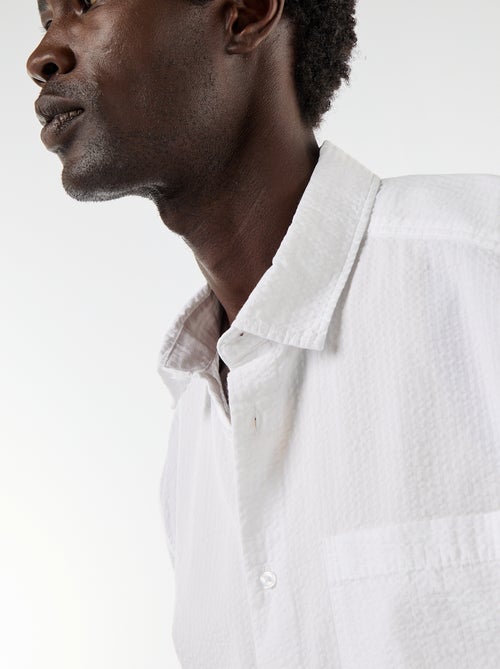 Camicia in seersucker a maniche corte - Kiabi