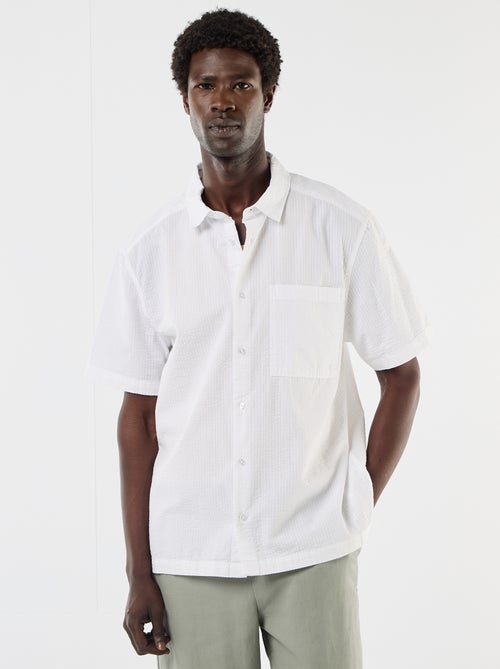 Camicia in seersucker a maniche corte - Kiabi