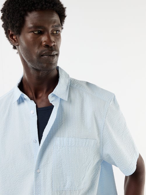 Camicia in seersucker a maniche corte - Kiabi