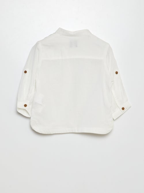 Camicia in tessuto leggero collo alla coreana - Kiabi Camicia in tessuto leggero collo alla coreana - Kiabi