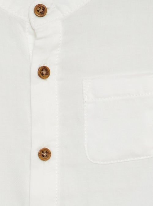 Camicia in tessuto leggero collo alla coreana - Kiabi Camicia in tessuto leggero collo alla coreana - Kiabi