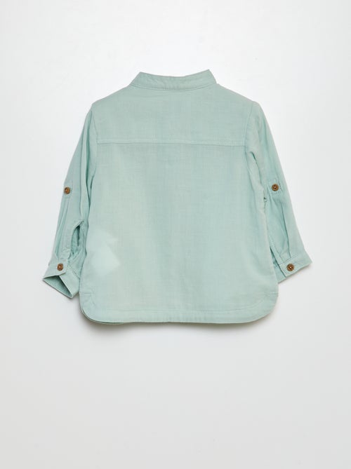 Camicia in tessuto leggero collo alla coreana - Kiabi