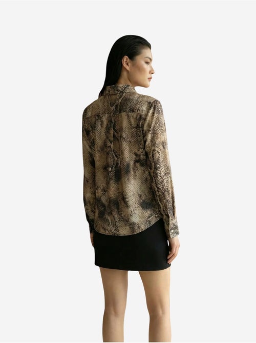 Camicia in tessuto satinato con stampa serpente my fashion - Kiabi Camicia in tessuto satinato con stampa serpente my fashion - Kiabi