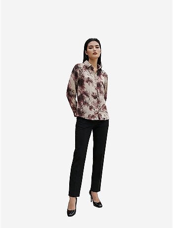 Camicia in tessuto satinato con stampa serpente my fashion