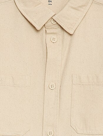 Camicia in twill con 2 tasche applicate sul petto