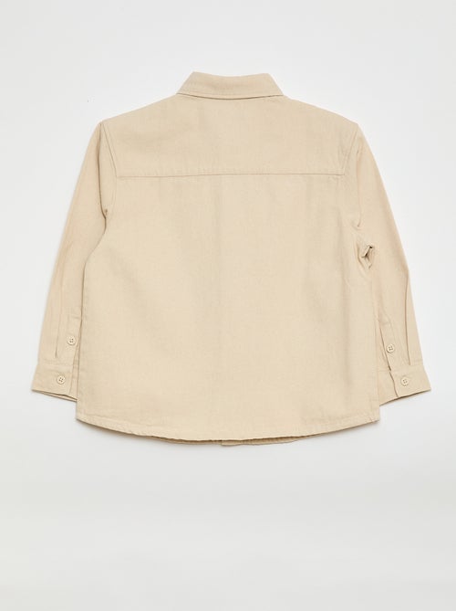 Camicia in twill con 2 tasche applicate sul petto - Kiabi