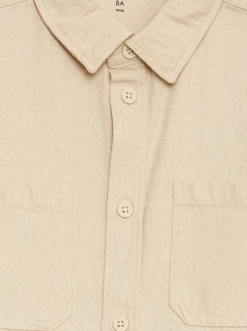 Camicia in twill con 2 tasche applicate sul petto - Kiabi