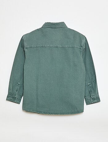 Camicia in twill con 2 tasche applicate sul petto