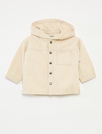 Camicia in twill con cappuccio