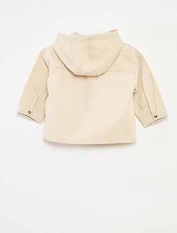 Camicia in twill con cappuccio