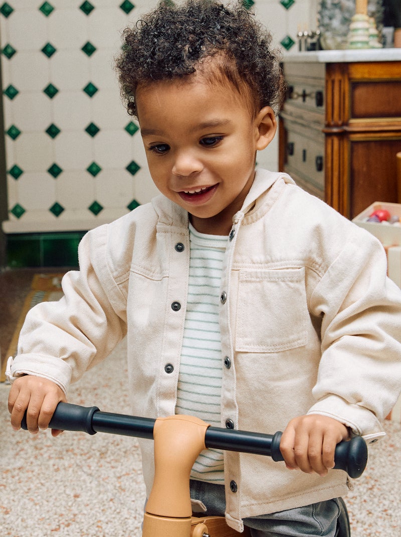Camicia in twill con cappuccio Bianco - Kiabi