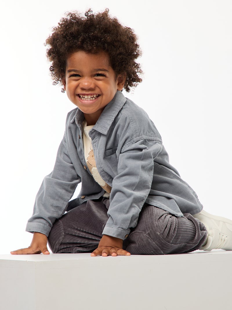 Camicia in velluto a coste Blu - Kiabi