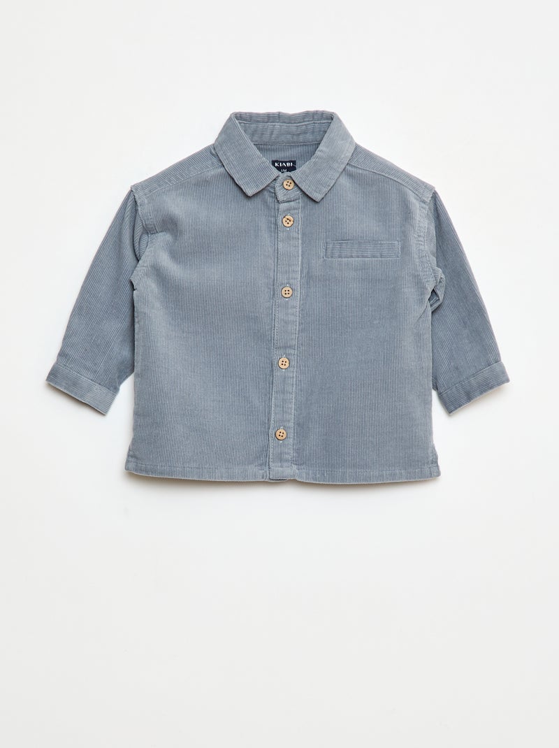 Camicia in velluto a coste Blu - Kiabi