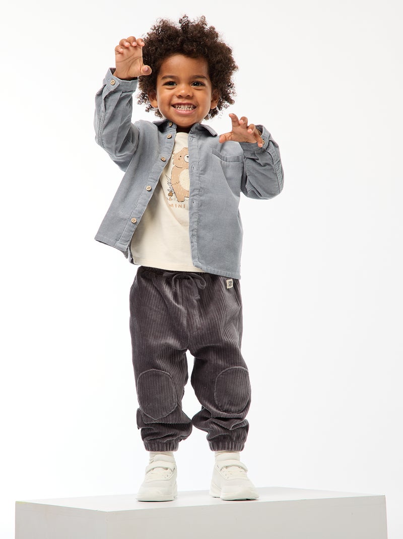 Camicia in velluto a coste Blu - Kiabi