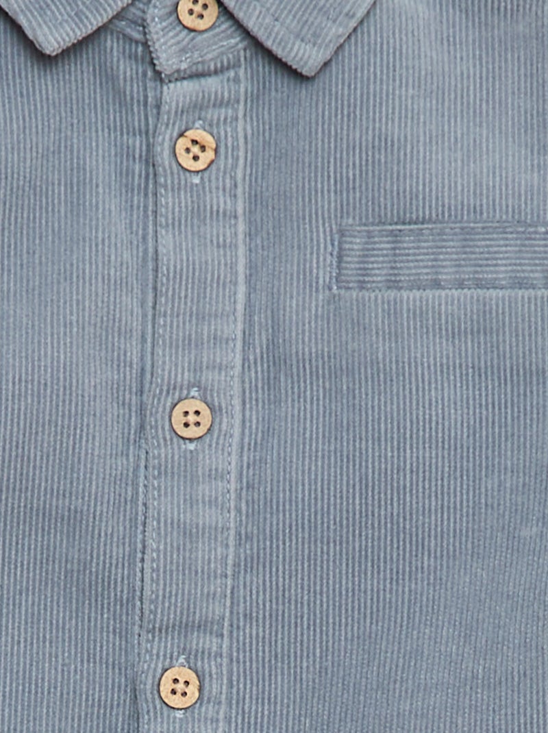 Camicia in velluto a coste Blu - Kiabi